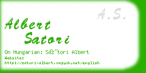 albert satori business card